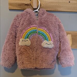 Lola + The Boys Pink Fuzzy Jacket